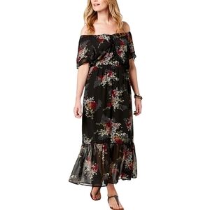 Floral Off-Shoulder Maxi Dress